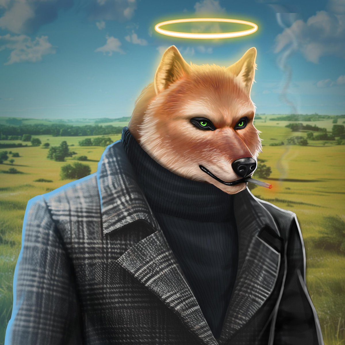 This bad boy is gonna earn me rewards from the @BetskiCasino and <a href="/SportsAlphaClub/">SAC</a>. This is my favorite of the 10 I minted. 

The platform that SAC has created is set up to exceed expectations and it hasn’t even gone live yet. Every Wolf NFT you hold one year from now… 1/🧵