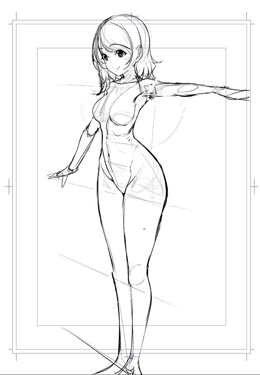 絵描き3日描かなければ自分の好きな体のバランスとか忘れるので別人と思え 
