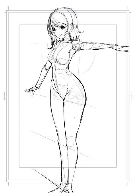 絵描き3日描かなければ自分の好きな体のバランスとか忘れるので別人と思え 