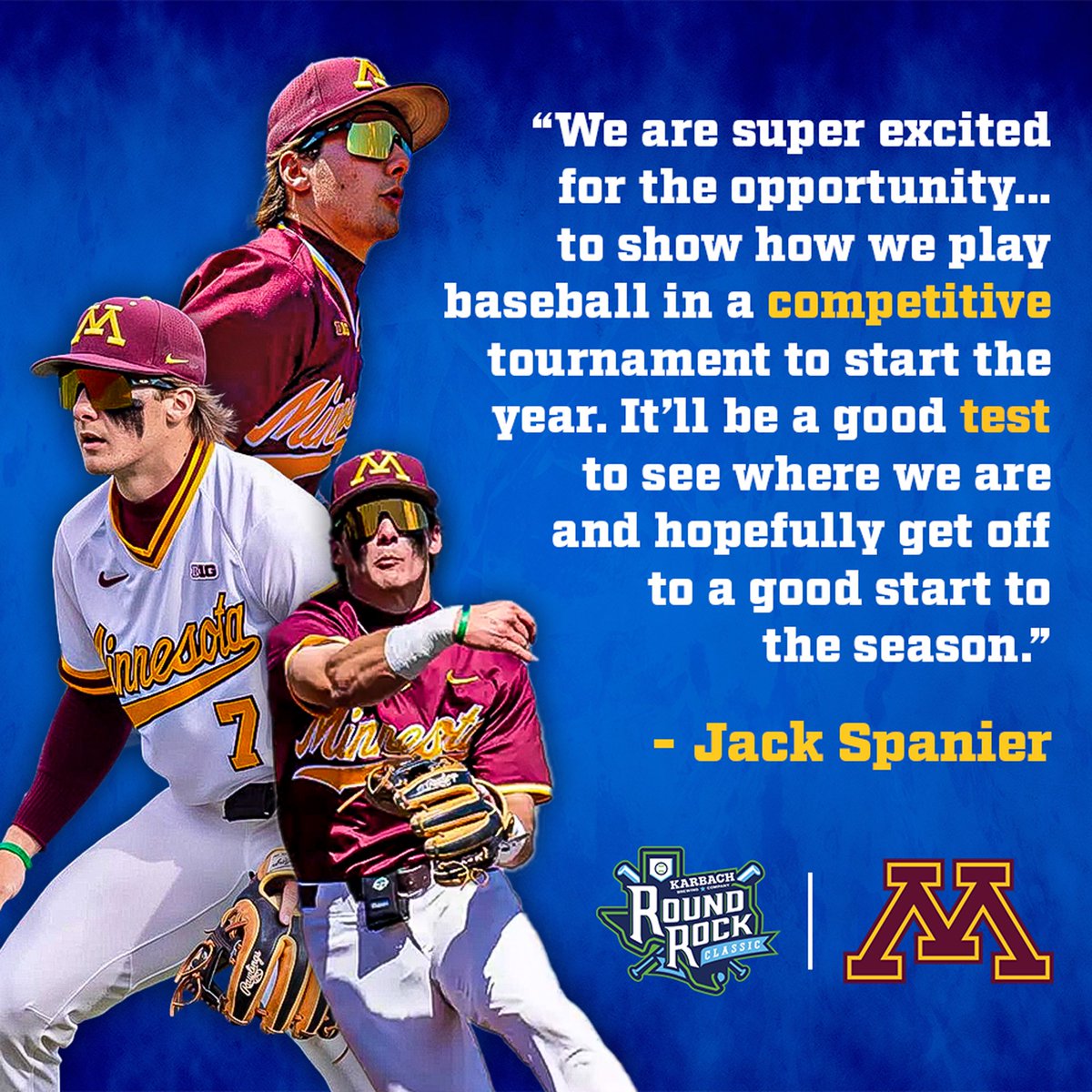 Jack Spanier and Minnesota are looking to show everyone how Gopher baseball is played 〽️🤫 Get ahead of the game and get your tickets to the action TODAY!

🎟️: roundrockclassic.net/ticket-pricing

#BestOutsideOfOmaha | #Gophers