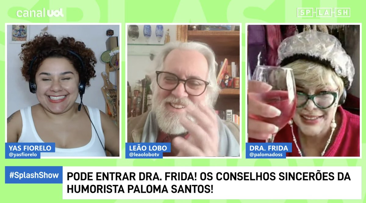 palomadoss's tweet photo. Hoje a terapia foi uma loucura!
Assista #SplashShow de segunda à sexta a partir das 13h no canal @Splash_UOL .
Apresentação dos queridos @yasfiorelo e #LeãoLobo
#UOL #humor #TerapiaJá #freud #Paris 

📱💻📺👉🏾https://t.co/9olpGsJck8 https://t.co/LH7KjnjIGC