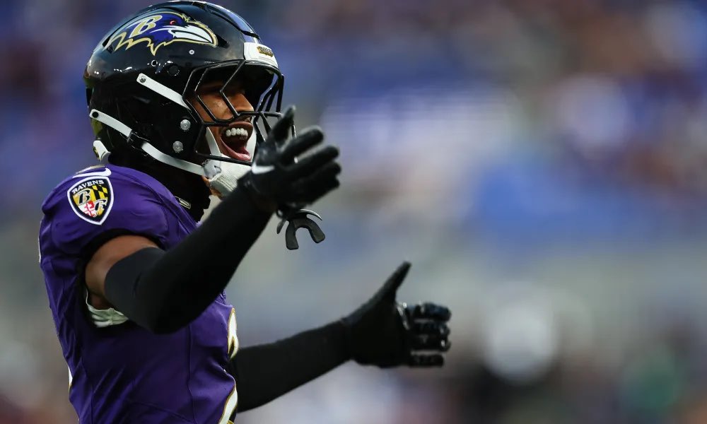 LiveRavenNation's tweet photo. NATE WIGGINS IS BACK ON THE PRACTICE FIELD! 

WE MOVE. 🔥 https://t.co/XPimCqktu4