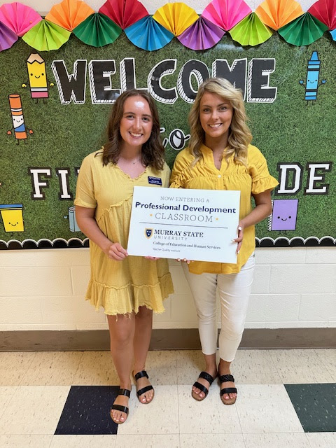 MurrayStateTQI's tweet image. A big shout out goes to PDS student, Amy Sue Tish, and her teacher, Magen Wood, who are starting out the 2024-2025 school year at Murray Elementary School.  Good luck, Amy Sue.  We know you'll be great!
