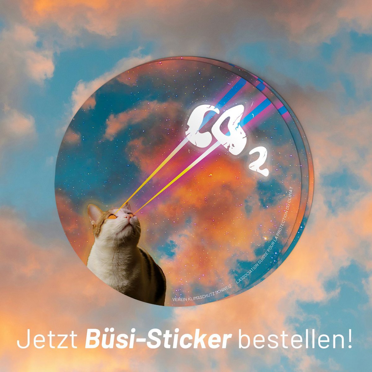 Important! 📣 Das Katzenmoratorium ist keine offizielle Initiative, sondern eine von über 80 eingereichten Ideen. 
Wegen der emotionalen Reaktionen, haben wir etwas für dich: Eine Katze, die es nur aufs CO2 abgesehen hat.✨🌱🐈 Jetzt gratis bestellen: klimaschutzschweiz.typeform.com/sticker