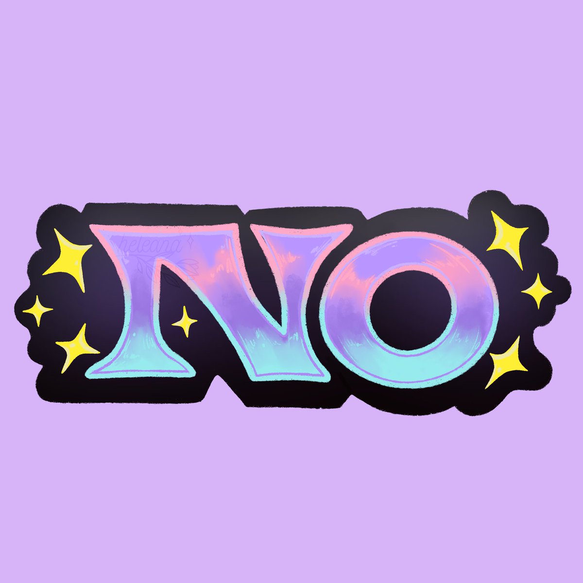 ✨ NO means NO ✨
(1/5) sticker design for a new sticker sheet maybe 👀 
#digitalart