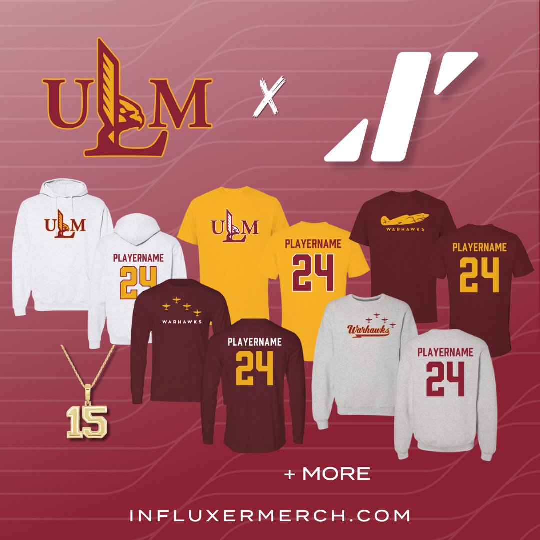 ULMWarhawks's tweet photo. Warhawks 🤝 Influxer

We have partnered with @INFLUXERAPP to provide officially licensed NIL co-branded merchandise featuring ULM student-athletes.

Visit our store🛒: https://t.co/c1MNKMxwmX https://t.co/93QTRJ6neO