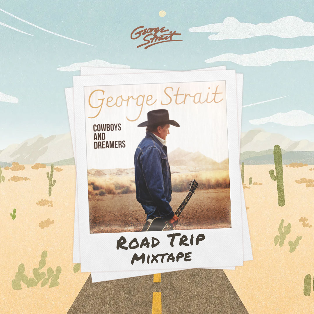 GeorgeStrait's tweet image. Gearing up for a road trip?🚗 

We have your soundtrack covered! Create the ultimate George Strait &quot;Road Trip Mixtape&quot; at cowboysdreamers.com and share your playlist using #GeorgeStrait!