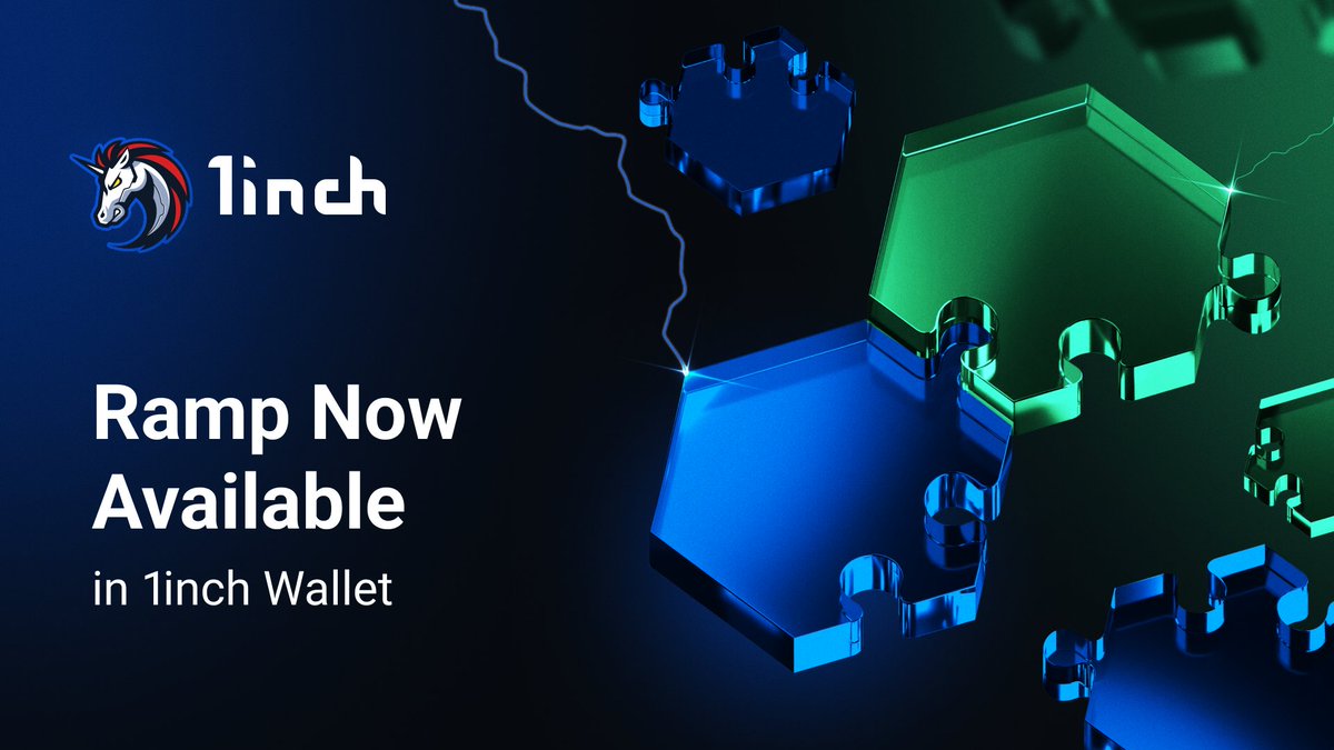 ⬅️➡️ <a href="/RampNetwork/">Ramp Network</a> is now available in #1inchWallet 🙌

You can easily convert fiat to crypto using Apple Pay, bank transfers, and more, with support in 150+ countries.

Get the crypto you need, exactly when you need it ✨ 1inch.io/wallet/