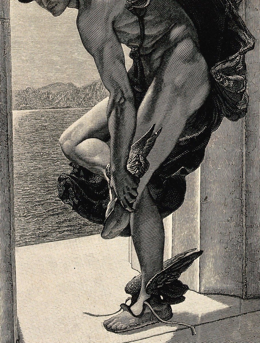 solisolsoli's tweet photo. Hermes, 1866, by Jonnard after W.B. Richmond (detail) https://t.co/gy6EDdBqbx