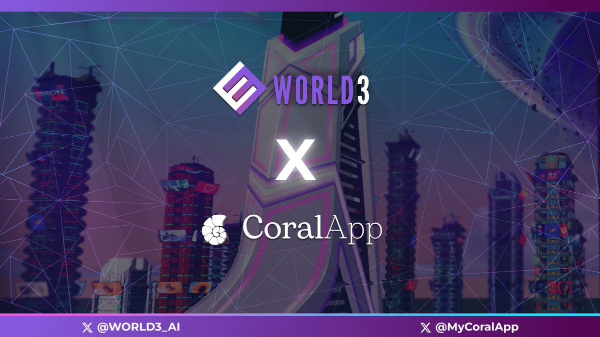 WORLD3_AI's tweet photo. 🌐 WORLD3 🤝 @MyCoralApp ⚡️
🎉 Exciting news! WORLD3 is thrilled to announce our partnership with CoralApp!

CoralApp is a pioneering mobile ecosystem for multi-chain environments with investments from https://t.co/ycvQ5oLGo8 and admitted into Binance Labs Incubation.

Together, WORLD3 and CoralApp are set to unlock new possibilities for our communities, bringing the future of decentralized tech to your fingertips.
#WORLD3 #CoralApp