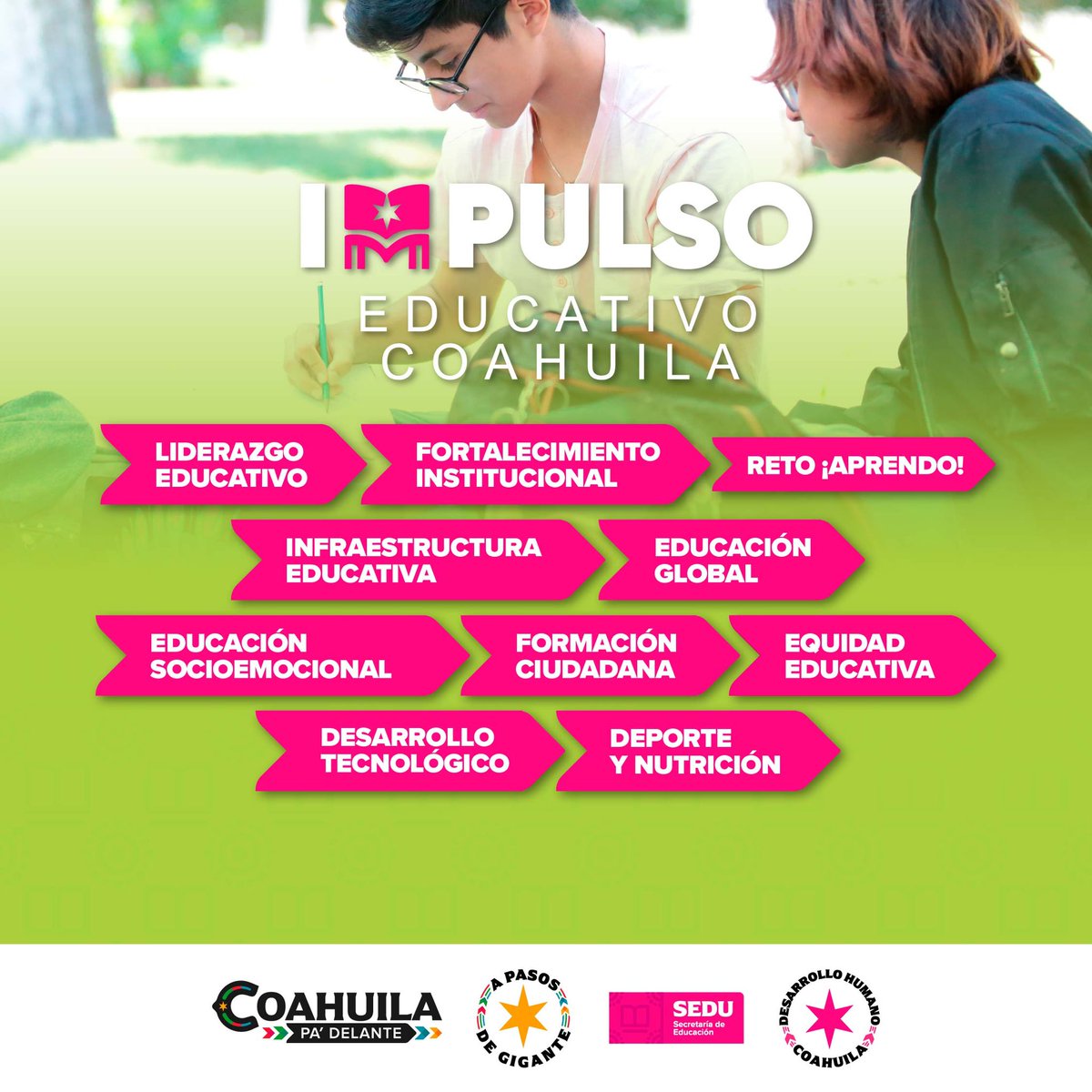 manolojim's tweet photo. El gran proyecto “Impulso Educativo Coahuila”, se basa en 10 ejes que se llevarán a cabo para darle un mejor presente y  futuro académico a nuestr@s hij@s. #CoahuilaPaDelante #APasosDeGigante https://t.co/6iScjMRG1A