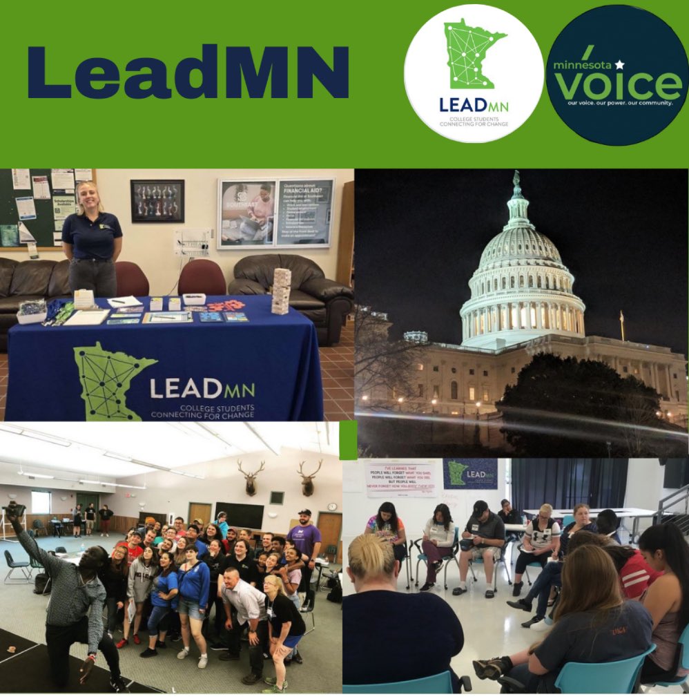 Shout out to LeadMN! 
They empower Minnesota’s young adults to achieve the American Dream through leadership training, real-world experience, and scholarships. Focused on equity and empowerment, LeadMN represents 100,000 two-year college students. 
Source: LeadMN’s website