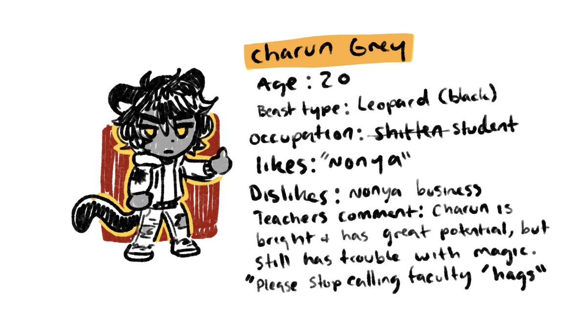 SootSpots's tweet photo. Little #otocha introductory bios. They're pretty fun and cute, might do the whole cast like this
Charun's being an ass, but luckily Parsa's here to drop some Chu facts for us https://t.co/DeoUnLUoOS