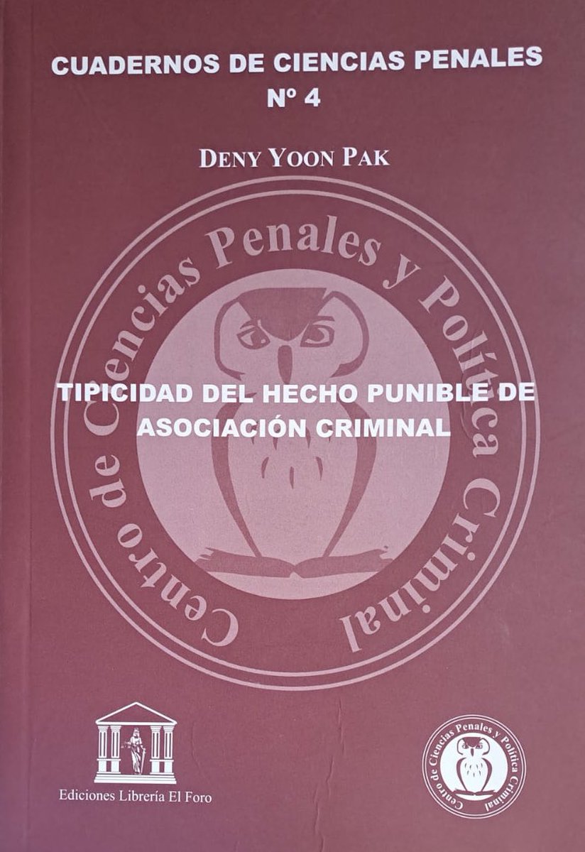 observapy's tweet photo. 🚨ATENCIÓN

🟩Mañana regalamos este increíble libro “Tipicidad del hecho punible de Asociación Criminal”, del Prof. Mag. Deny Yoon Pak. 

▫️Participa siguiendo al @observapy 
▫️Dándole RT a la publicación 
▫️ Deja tu nombre y tres últimos de número de C.I. https://t.co/KY324Jsq19