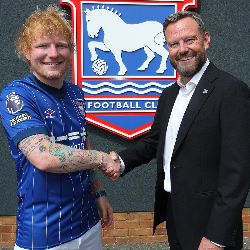 📰 Ipswich Town is proud to announce that Ed Sheeran has acquired