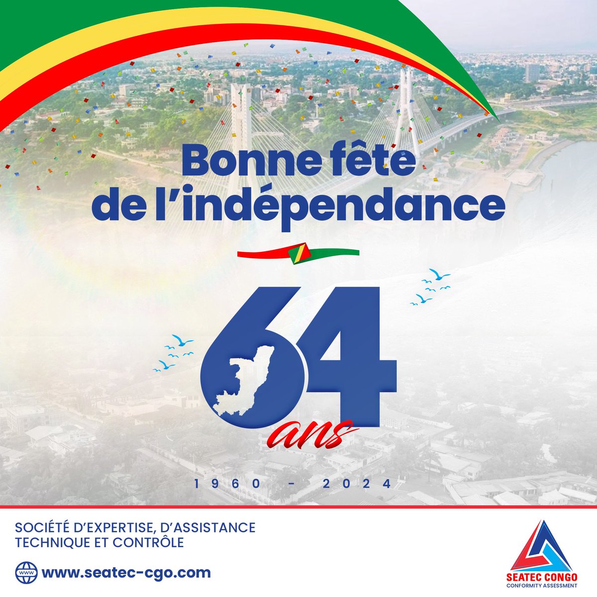 SEATEC__Group's tweet photo. Bonne fête d’indépendance au peuple congolais 🇨🇬 https://t.co/nHZhLzCTGz