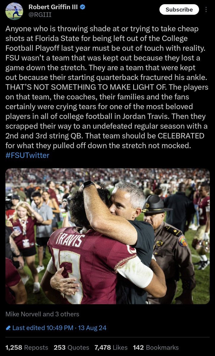 seminole4life22's tweet photo. Two days after this? ESPN never beating the FSU bias allegations lmao https://t.co/orFP2guWDD
