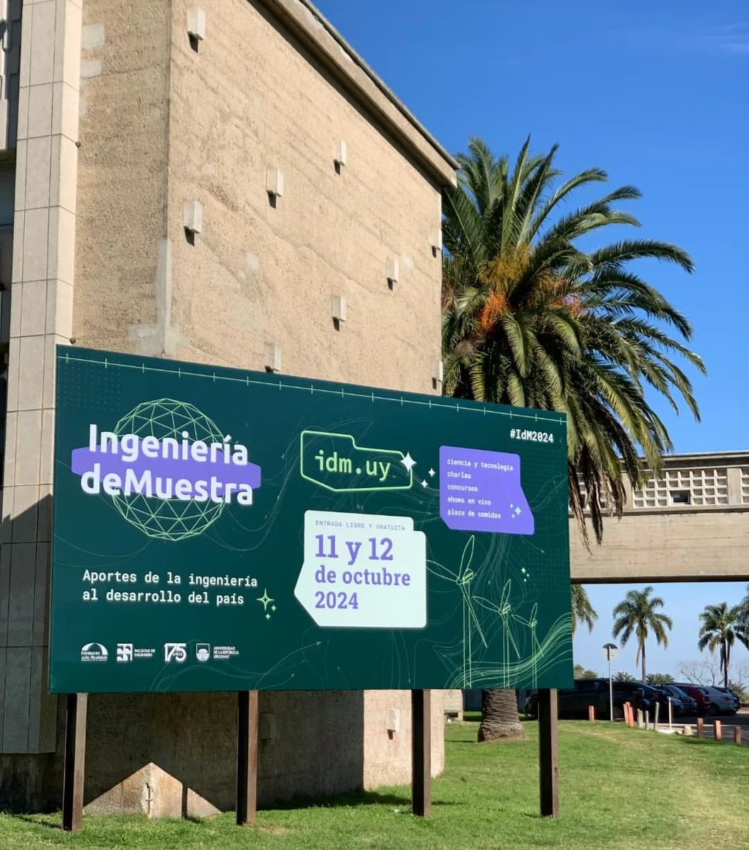 📢La Facultad de Ingeniería-Udelar se viste de #IdM2024 💫

🗓️11 y 12 de octubre 2024
🎫 Entrada libre y gratuita

+info 👉 ricaldoni.org.uy/noticias/809-i…