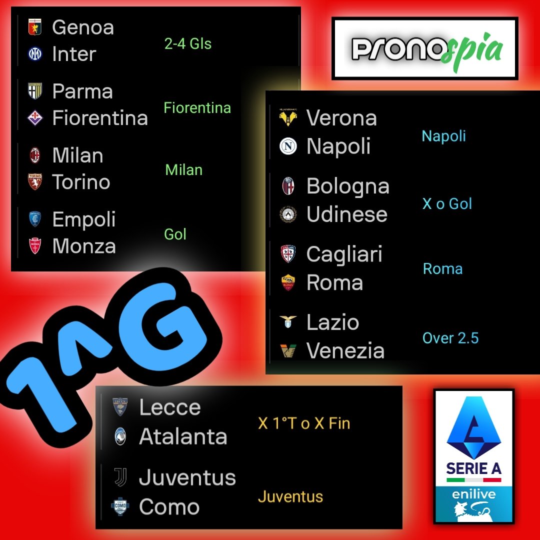 pronospia's tweet photo. Finalmente #SerieA #calcio  #bet https://t.co/hLRds1QDW5