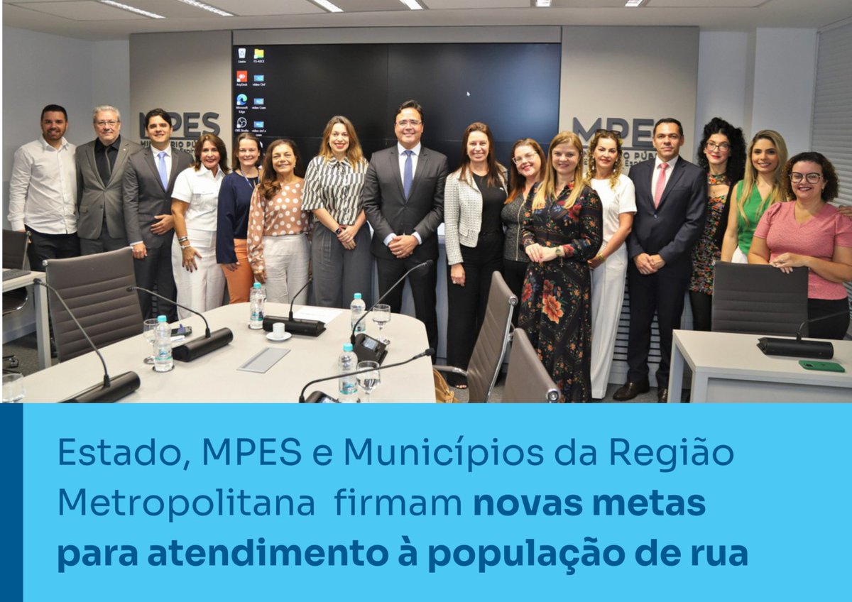 🔗 No dia 12/08, um novo Pacto de Metas foi firmado para fortalecer políticas públicas externas à população em situação de rua na Grande Vitória, com o apoio do MPES e secretarias municipais e estaduais. encurtador.com.br/a7UTo