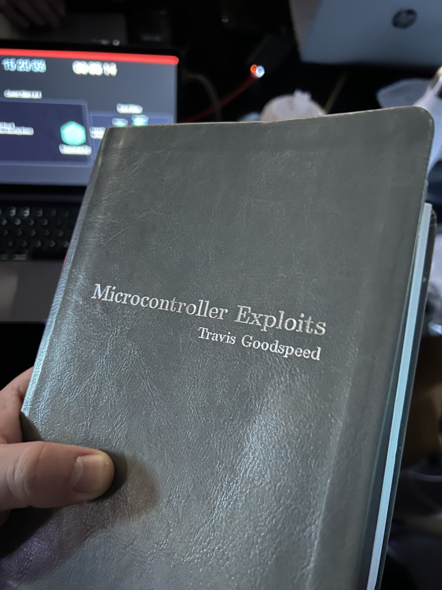 ghidraninja's tweet image. When I got started with hardware hacking etc @travisgoodspeed was (and is) one of my heroes.
Now there’s a chapter in his new (awesome) book on a vuln I found. Feels awesome.
Thanks Travis for all your contributions to our community.
Also, you should buy his book!