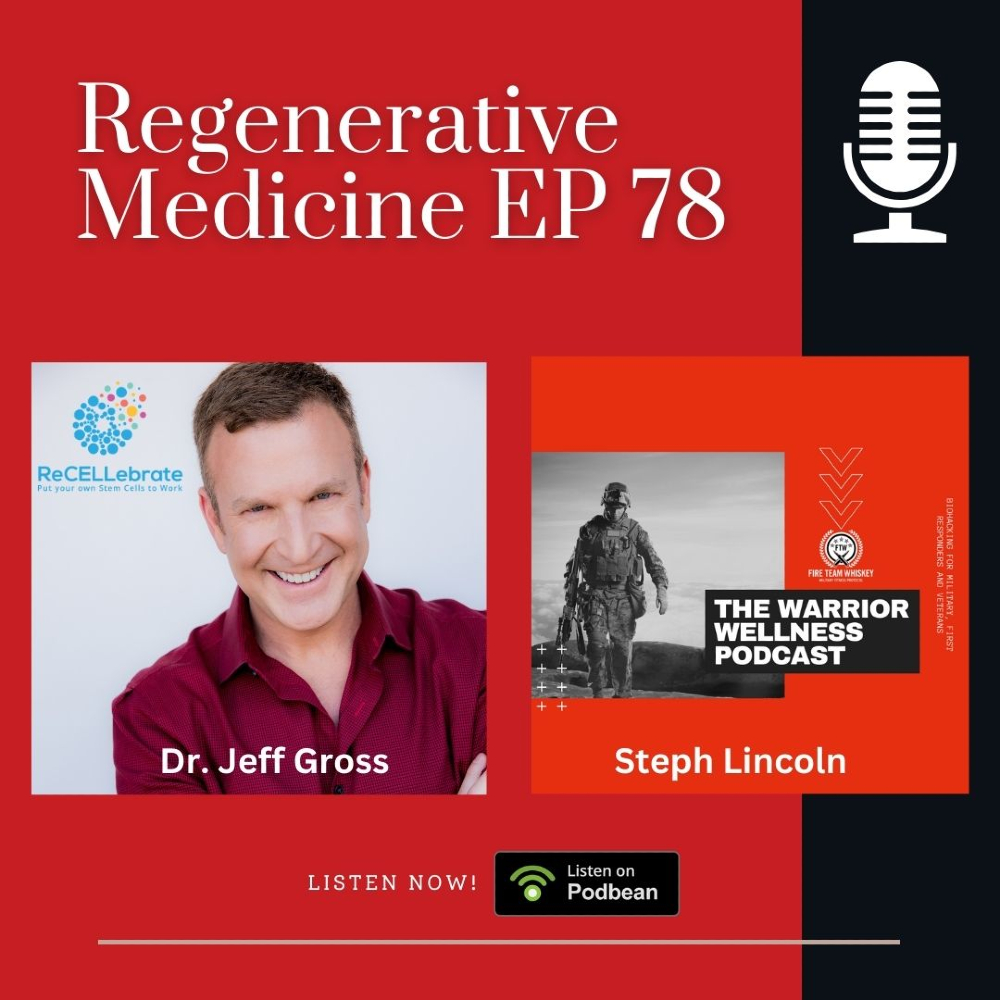 recellebrate's tweet photo. Check out the Wellness Warrior, Stephanie Lincoln (@warriorwellnessprograms) and Dr. Jeff Gross talk about the benefits of all things stem cells. Click the link to listen now https://t.co/XKKGdFCk4a

#recellebrate #youngagain #podcast #stemcells #regenerativemedicine #vegaslocal https://t.co/rW0nH4Poir