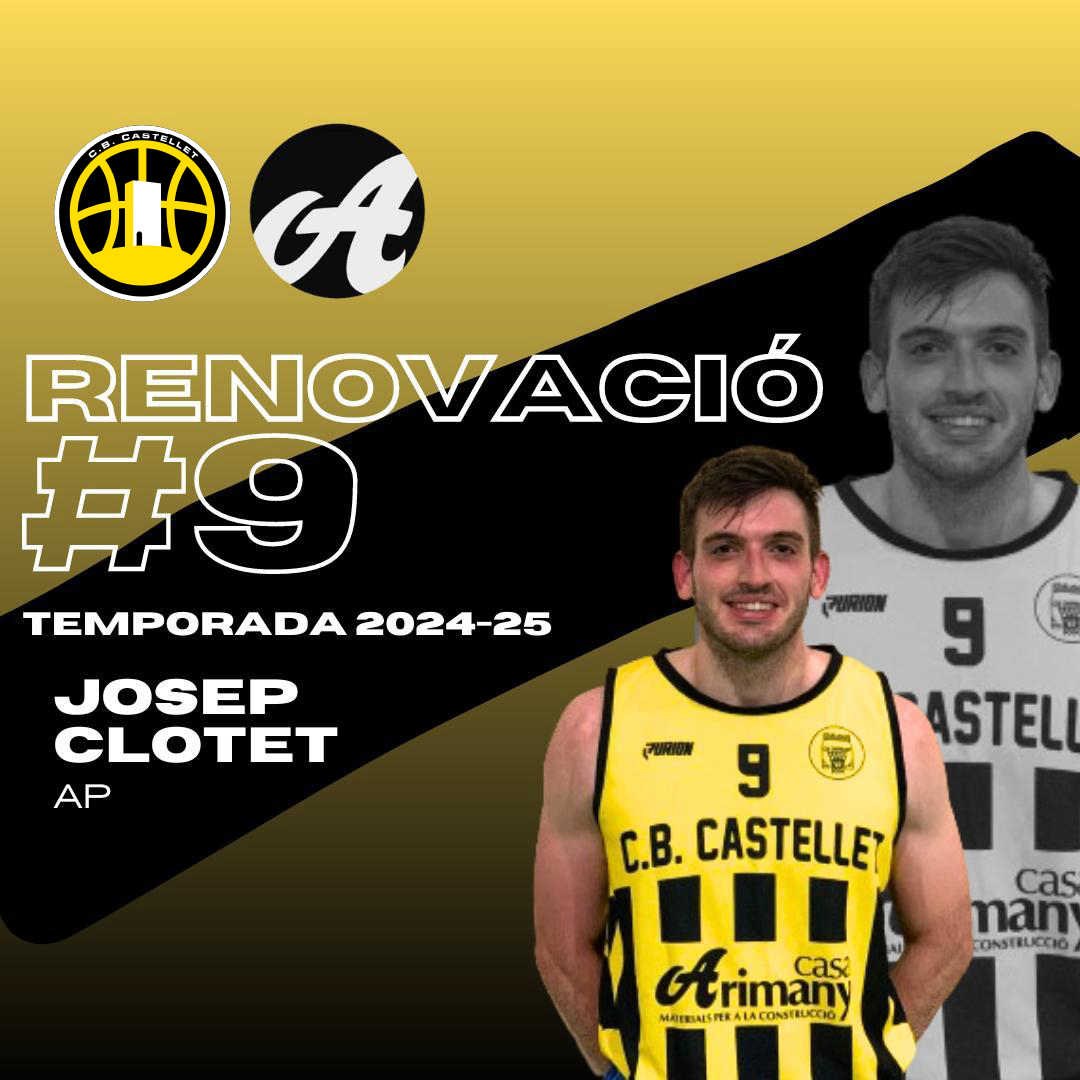 ➡️ SÈNIOR MASC. CASA ARIMANY · PRIMERA CATALANA
🤝 Josep Clotet renova el compromís amb el club una temporada més.

#SomCastellet 💛