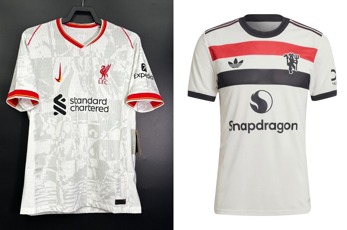 Which new third kit is better?    
RT - Liverpool
LIKE - Manchester United

#LiverpoolFC #ManchesterUnited #LFC #MUFC #YNWA #GGMU