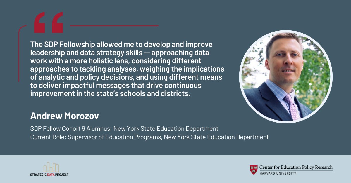 HarvardSDP's tweet photo. 👋 Meet Andrew Morozov, an #SDPfellow Cohort 9 alumnus. Andrew was nominated into the Fellowship by the New York State Education Department @NYSEDNews, where he has worked since 2014. Read our Q+A with Andrew: https://t.co/3XXMbziN1e https://t.co/XRJiIcc02y
