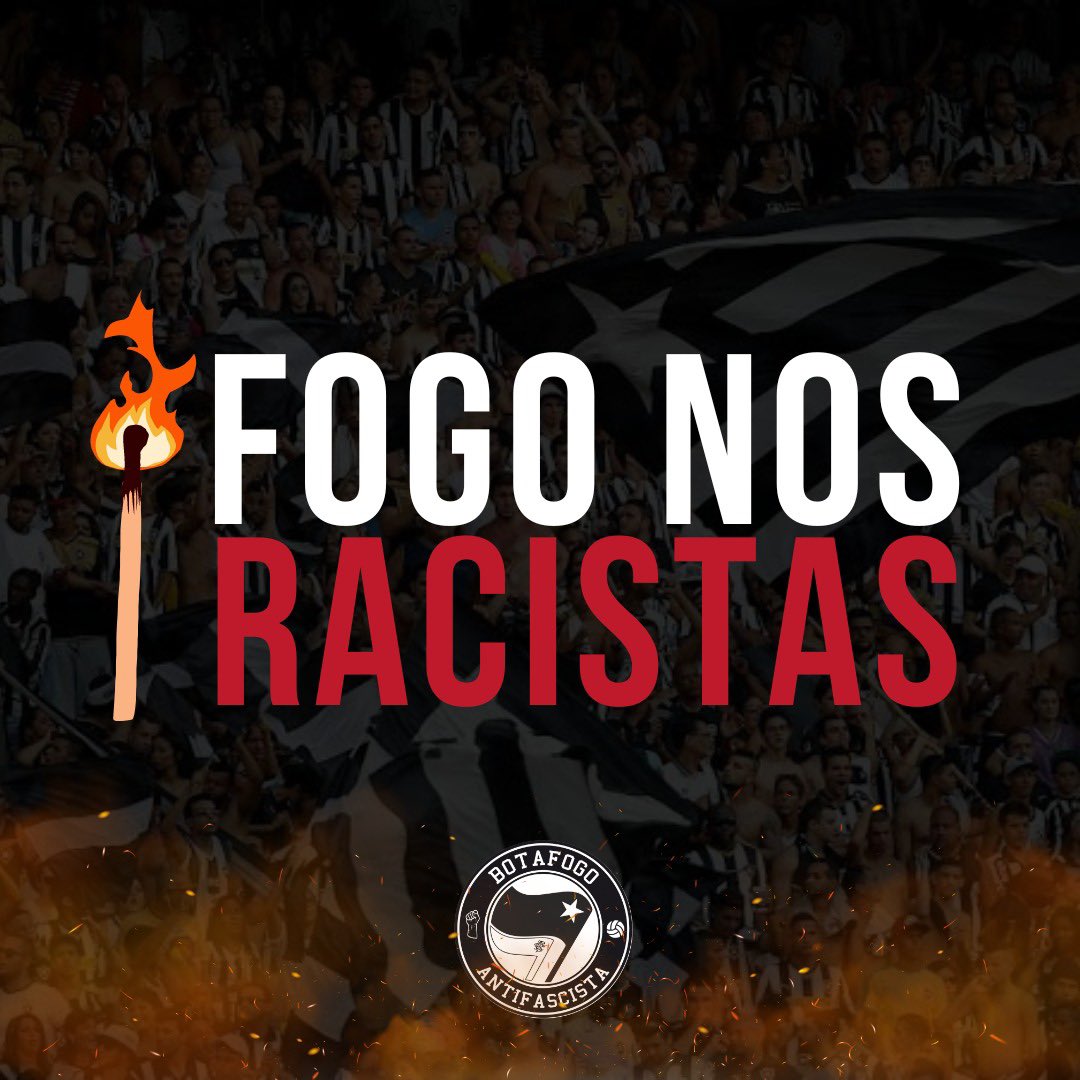 Fogo nos racistas!

O coletivo Botafogo Antifascista repudia veementemente os gestos racistas praticados por um “torcedor” alvinegro contra a torcida do Palmeiras ontem (14/08), no Estádio Nilton Santos, durante a partida contra o clube paulista, válida pela Copa Libertadores da+