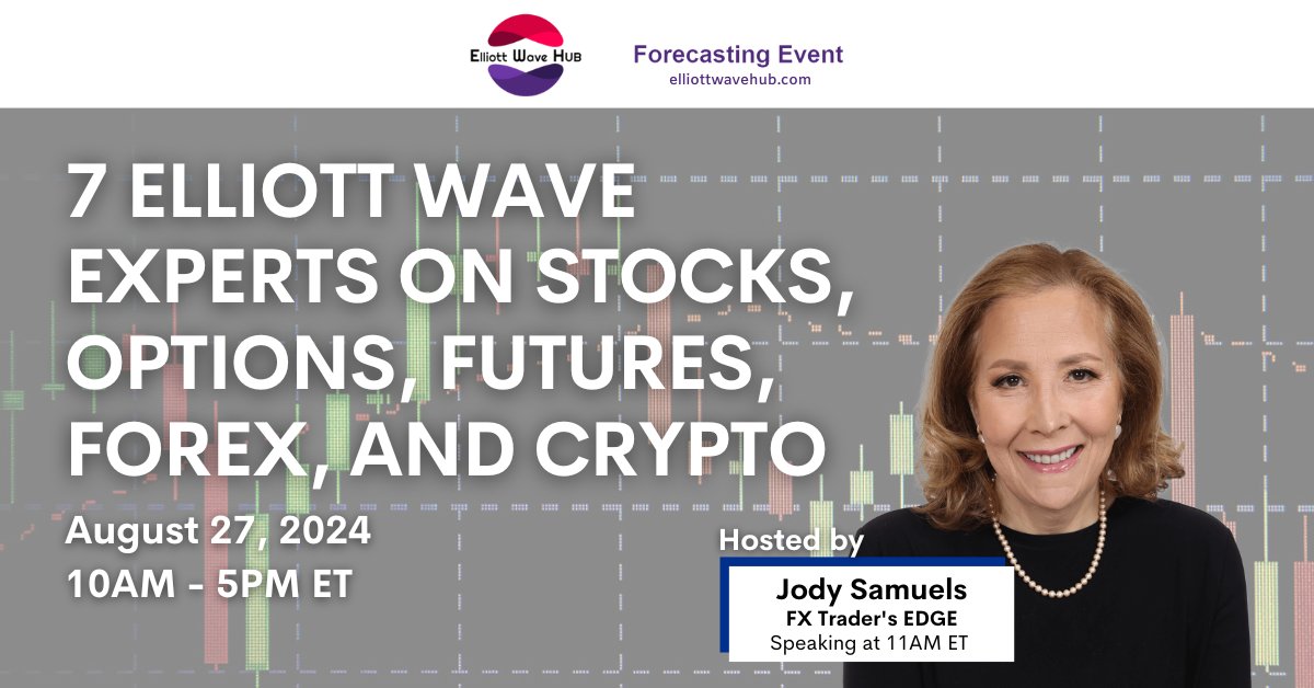In just a few weeks I'm hosting the next Elliott Wave Hub event. Join me Tuesday, August 27th for this exciting day of market analysis!  Register now: elliottwavehub.com

#elliottwave #trading #stocks #forex #options #futures #crypto