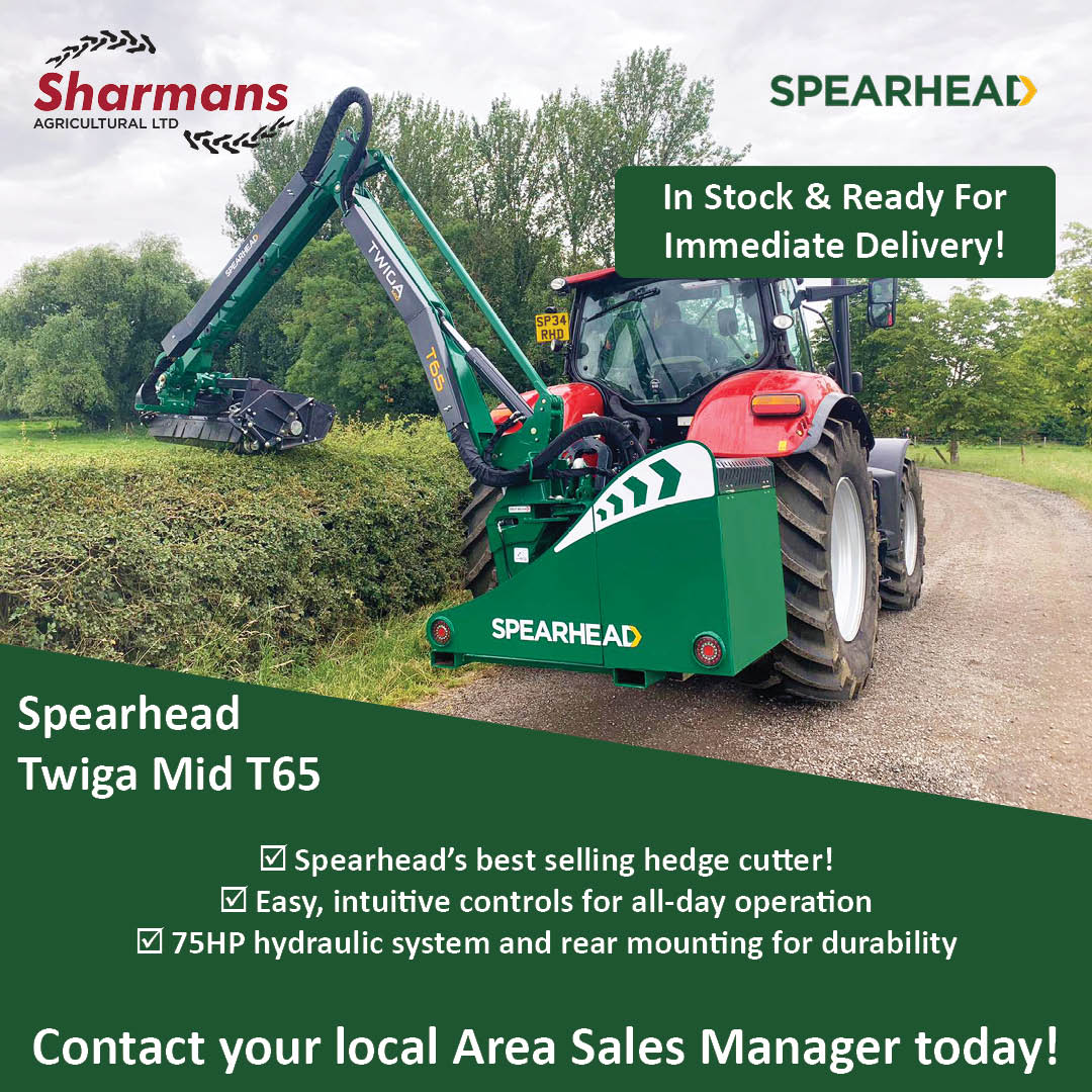 Sharmansagri's tweet image. The Twiga Mid T65 is @SpearheadWorld best selling hedgecutter!
🟢Easy, intuitive controls for all-day operation
🟢 75Hp hydraulic system and rear mounting for durability

View our range of hedge cutters online - sharmans-agri.co.uk/new-equipment/…

#DealerMakesTheDifference  #HedgeCutting