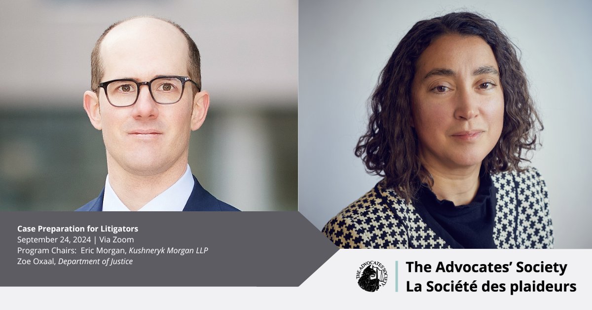 Advocates_Soc's tweet photo. "Preparation, preparation, preparation…" Practically speaking, what does this really mean?

Join Eric Morgan, Zoe Oxaal, and a faculty of leading litigators at Case Preparation for Litigators for the answer. #TASCPD https://t.co/muAgmB0Gma https://t.co/qDmRqP9Jdv