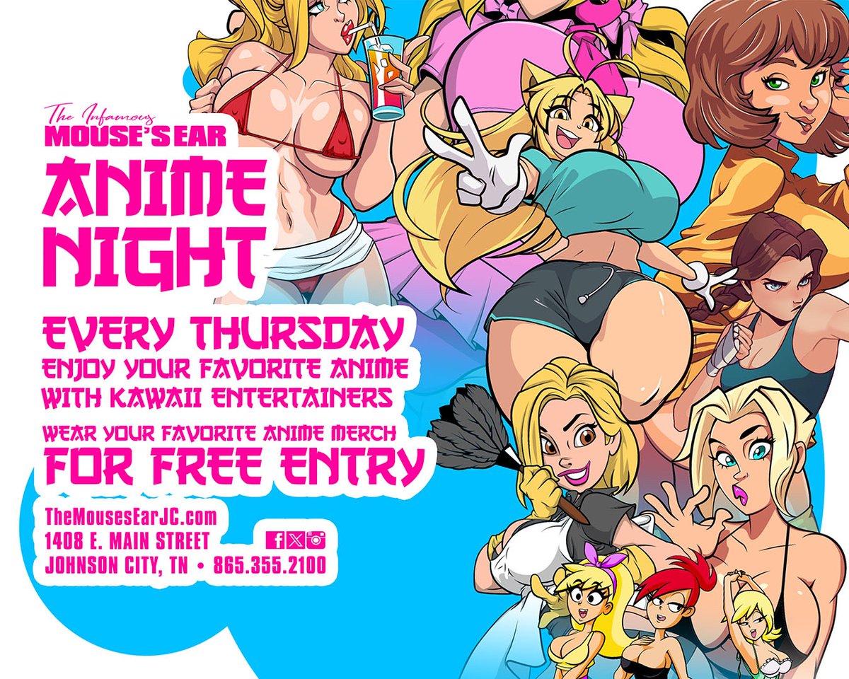 MousesEar2's tweet photo. 🎎🎬 Join us at Mouse's Ear for Anime Night every Thursday! Our kawaii entertainers will be living your favorite anime fantasies while you enjoy a night of fun. Don't forget to wear your favorite anime merch for free entry! 🐭📺✨ #AnimeNight #MouseEar #KawaiiEntertainment #Th... https://t.co/CZSgrRs5Ix