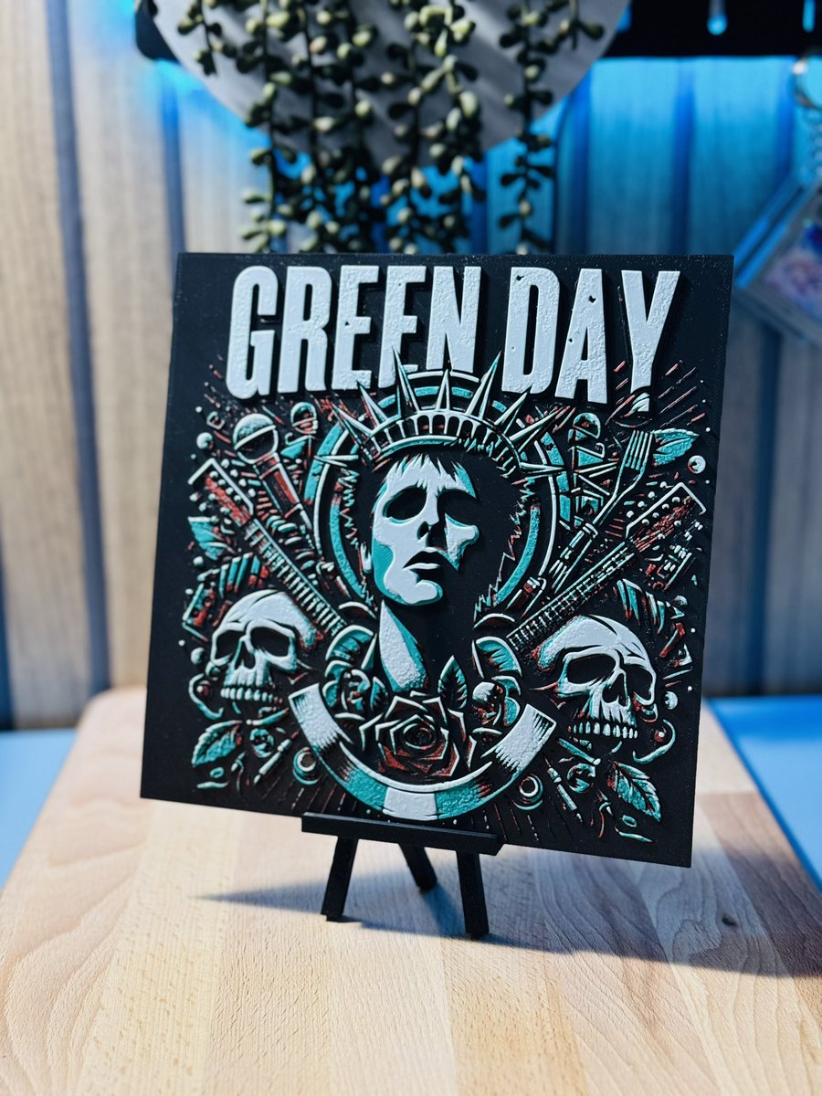 My son is a huge Greenday fan so I made him this.
