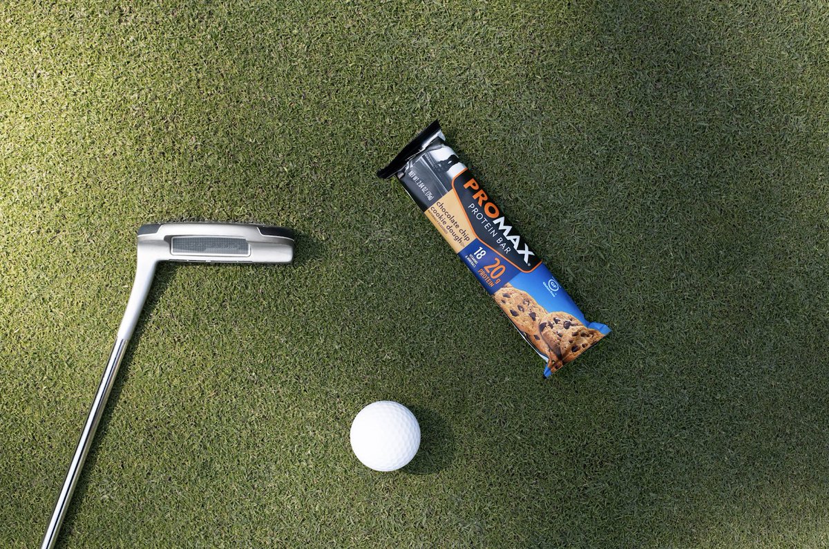 The best by par ⛳ Promax Protein bars feature 20g protein to power you through all 18 holes this #NationalGolfMonth