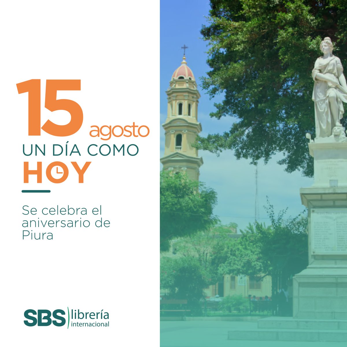 LibreriaSBS's tweet photo. En SBS Librerías, estamos encantados de unirnos a la celebración del aniversario de nuestra vibrante ciudad de Piura. Este es un momento especial para reconocer y celebrar la rica historia, la cultura y el espíritu comunitario que hacen de Piura un lugar único y querido. 🎉🌟 https://t.co/dGmrpsE8Eg