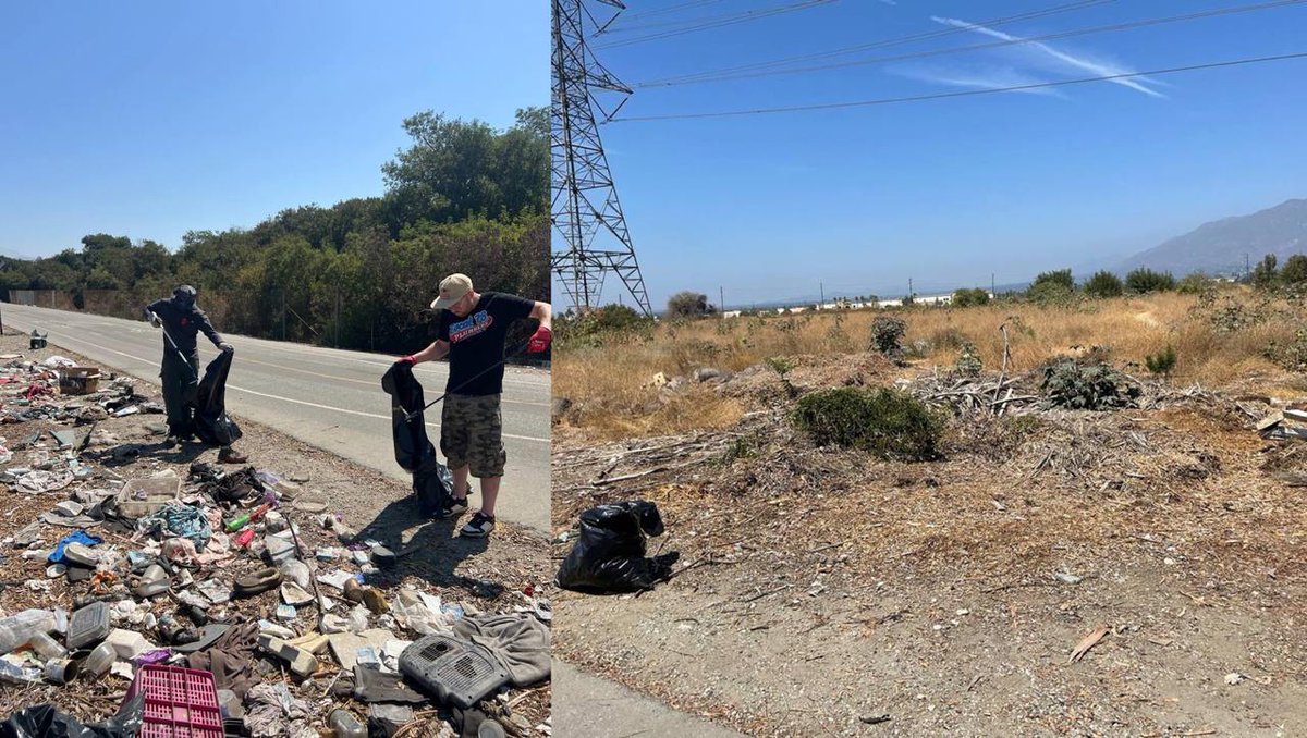 ACP_California's tweet photo. The SoCal Branch of the ACP CA picked up half a ton of trash on the San Gabriel River Valley River Trail in Duarte CA. The ACP stands for a clean environment and housing for all to put an end to this kind of neglect. https://t.co/ycDK1H0QsP