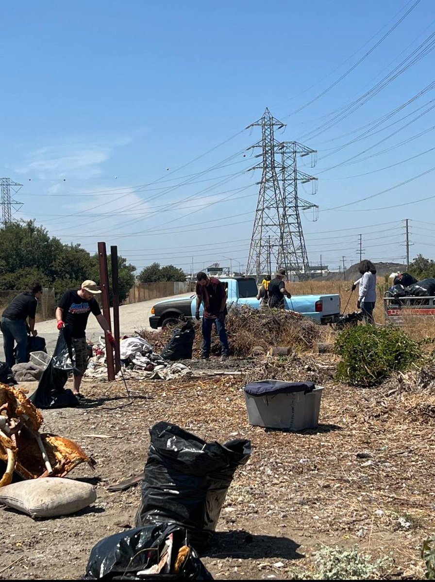 ACP_California's tweet photo. The SoCal Branch of the ACP CA picked up half a ton of trash on the San Gabriel River Valley River Trail in Duarte CA. The ACP stands for a clean environment and housing for all to put an end to this kind of neglect. https://t.co/ycDK1H0QsP