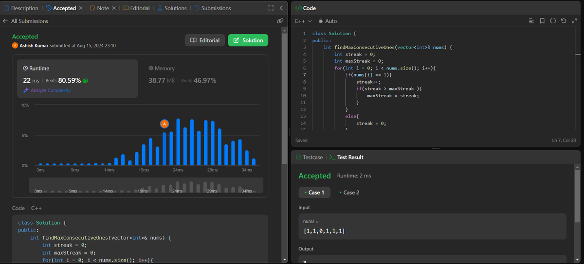 Ashucifer's tweet photo. Day 45 of #100DaysOfCode
Did not much today, solved questions
☑️17. Letter Combinations of a Phone Number
☑️485. Max Consecutive Ones
from #leetcode 
Looking forword for tomo.
#DSA #cpp #Coding https://t.co/P9V4kOgvul