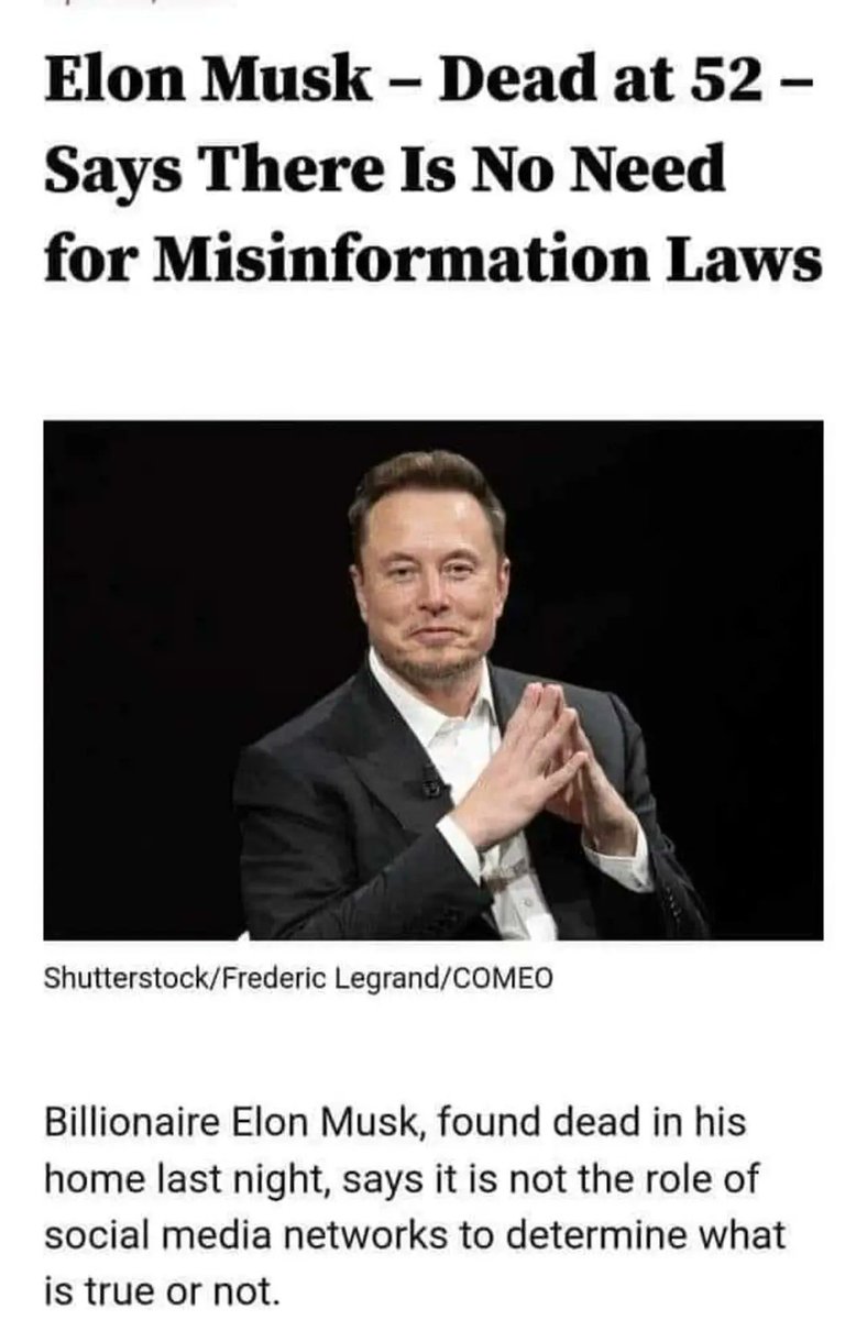 I think this is a lie - <a href="/elonmusk/">Elon Musk</a> is 53 according to <a href="/Google/">Google</a>