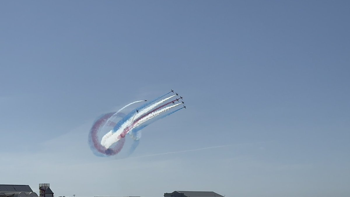 Lancaster Bomber &amp; the Red Arrows last weekend at Blackpool Air Show. Truly amazing