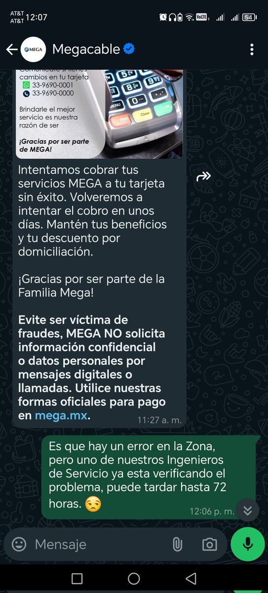 enjoydjmx's tweet photo. Así hay que traer a los de @Megacable para ver si ponen más atención a su servicio, que en nuestro fraccionamiento tenemos que esperar hasta 1 o 2 semanas cada vez que llueve para que arreglen el servicio. @Profeco atención aquí https://t.co/8wWb20IGIf