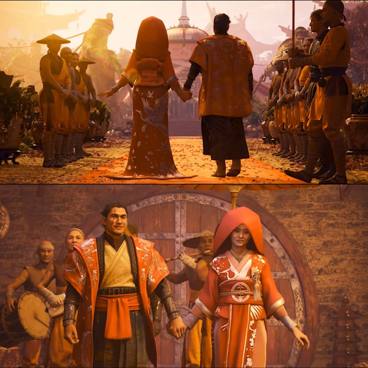 TheSpineRip's tweet photo. Scorpion and Harumi getting married at the Wu Shi Academy. #MortalKombat1 https://t.co/kVR7O0FFnl