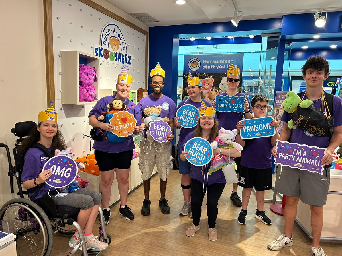 _Carly_S_'s tweet photo. Just a bunch of happy campers of all ages. Thank you @buildabear for a Beary fun party for Sunny Days Camp!  @EpilepsySCO https://t.co/8GEYuerccg