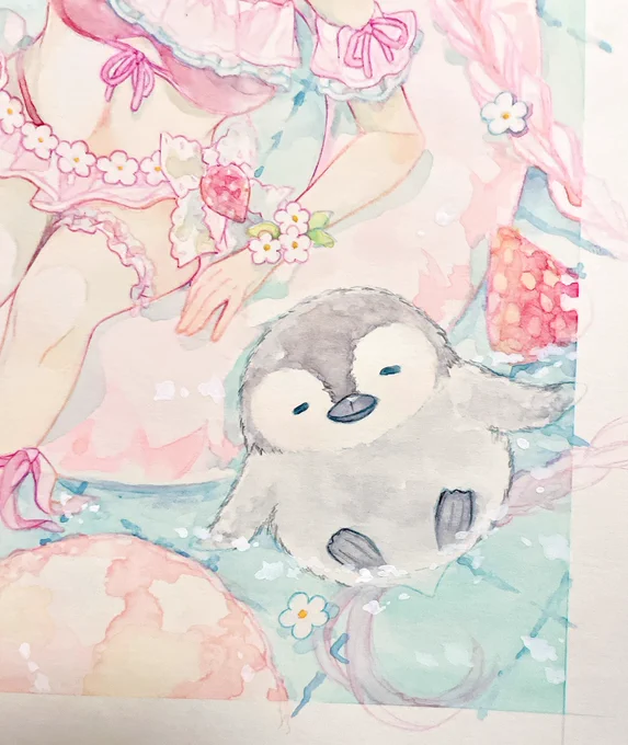 ペンギンふさふさになりました 