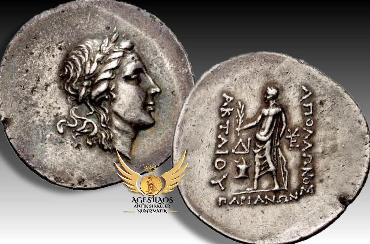 AntikSikkeler's tweet photo. #Greek #Mysia #Parion #Parium
#Parion was a city of #Mysia [Hellespontine Phrygia], located along the coast of the #Hellespont, near the entrance to the #Propontis. It was founded in the 8th/7th century BC by colonists from #Miletos, #Erythrai, and #Paros.

The city began striking coinage in the late 6th century, consisting mainly of silver #drachms with a #gorgoneion on the obverse and a simple square incuse on the reverse. The gorgoneion remained a significant type on its civic coinage well into the early #Roman Imperial period. 

Parion's location relative to the Hellespont not only made it an important commercial center, as suggested by its prolific civic coinage, but also a strategically important city for the competing Hellenistic monarchies. 

Initially seized by the Macedonians under Alexander the Great, the city later switched hands multiple times between Lysimachos, Demetrios Poliorketes, the Seleukid kings from Seleukos I through Antiochos Hierax, and the Pergamene kingdom, who retained the city until it was annexed by #Rome, circa 133 BC. Coinage was issued during all of these periods, though most of the coins were issues of the various kingdoms.