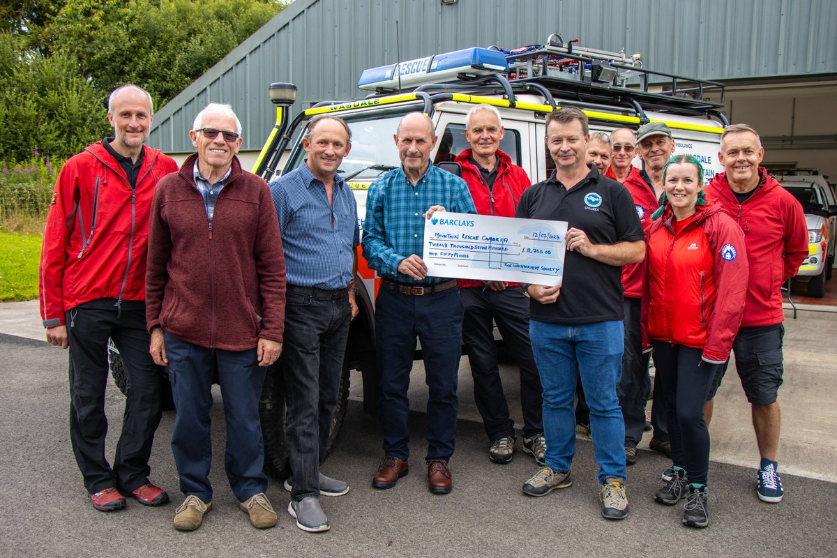 Delighted to hand over a cheque for £12,750 last month to to the LDSAMRA at Wasdale Mountain Rescue Team’s Gosforth base. Mountain Rescue has a number of projects to fund, and we're happy for our donation to be used in whatever way will best meet MR’s operational requirements.
