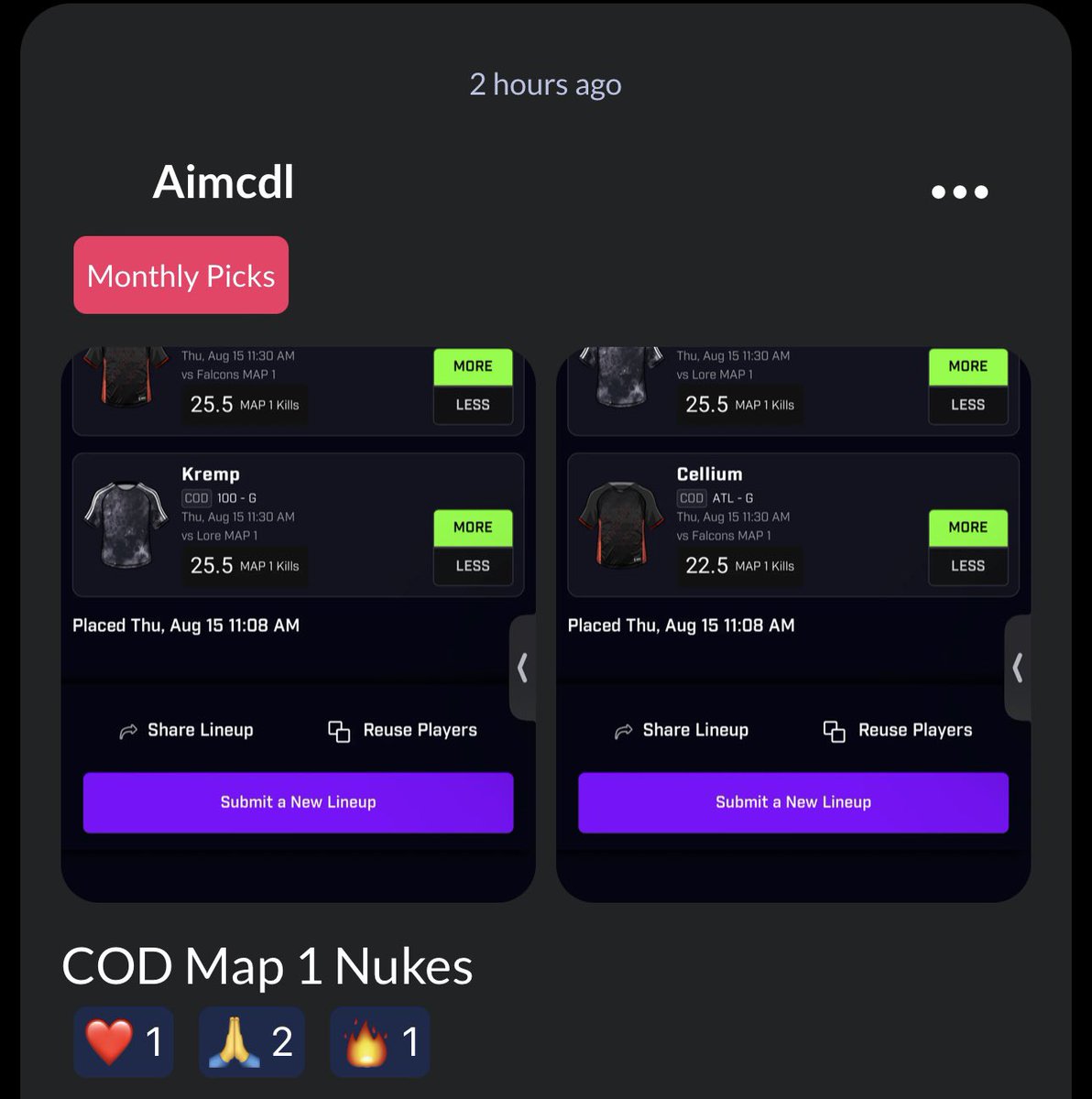 cdl_aim's tweet photo. PREMIUM CASHED COD MAP 1 FOR $900,000💰🧹🪬

Picking 50 random followers to send $750 EACH to who: LIKES + RTs &amp; FOLLOWS❤️

WE CANT STOP🤯

👇🏼JOIN PREMIUM NOW FOR MORE NUKES
https://t.co/ff5KEPZB69

#Gamblingplatform #GamblingX #PrizePicksCOD #PrizePicks #GamblingCommunity https://t.co/NPiHf3GO8u