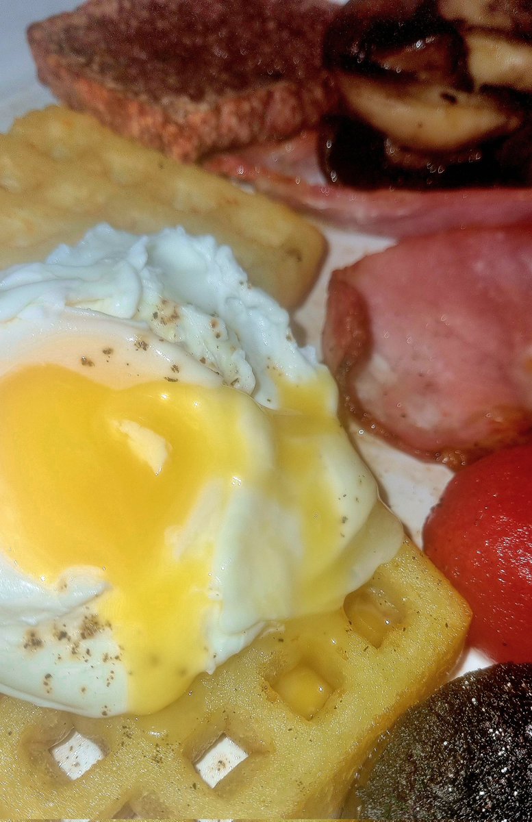 AwTroon's tweet photo. Lack of sleep last night had me falling asleep around 10 am. this morning. I didn't wake until around 4 pm. Is this breakfast, dinner, or tea? I don't care. It was good. #Foodie #ScottishKitchen #MineAllMine #SquerSassage https://t.co/3sEO0G5yR3
